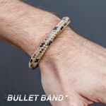 Bullet Band Desert Camo | Armband mit 9mm Patronenhülsen und Paracord