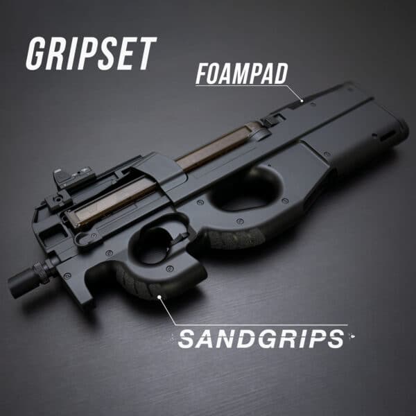 Custom-FN-P90-GripSet-SandGrips-and-FoamPad