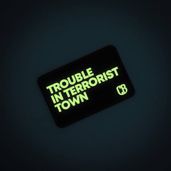 Trouble-in-Terrorist-Town-Supporter-Patch-Baumwolle-Patch-Drucken-Glow-in-the-Dark-Shop