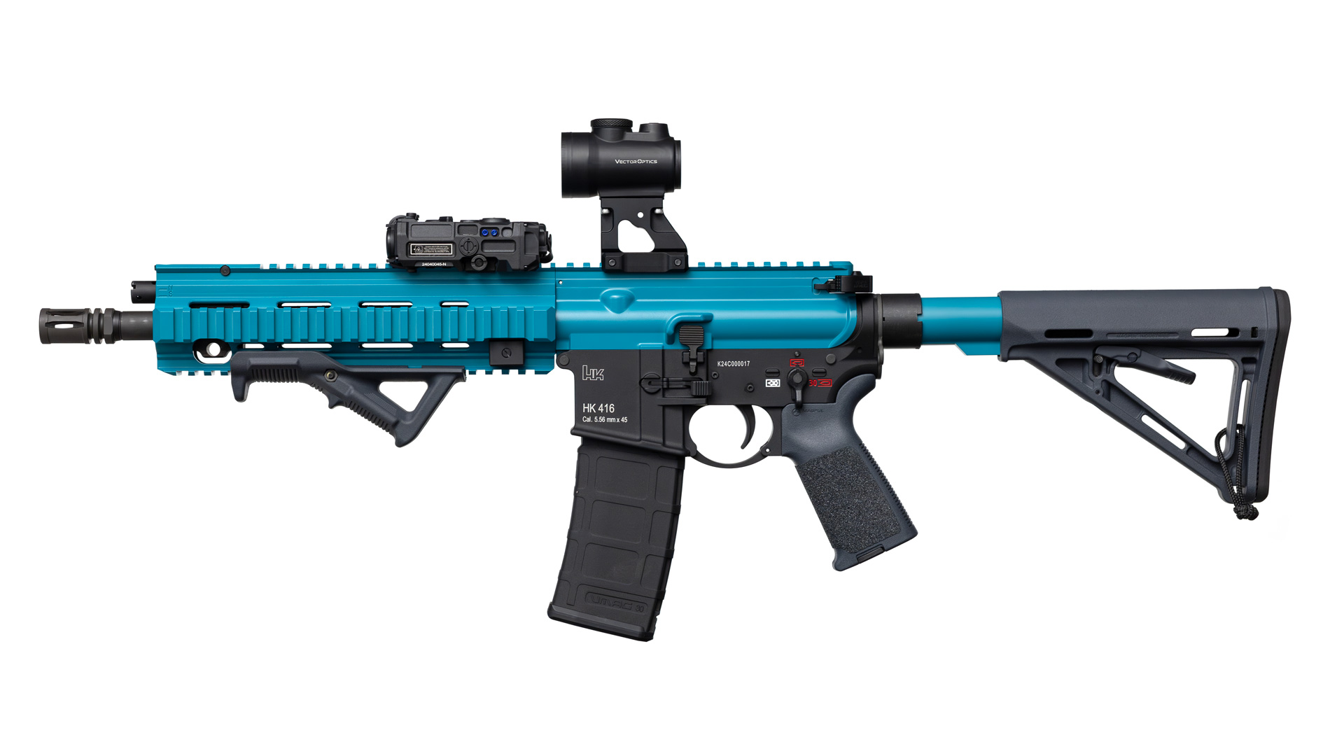 HL416-GBB-Aqua-Teal-Cerakote